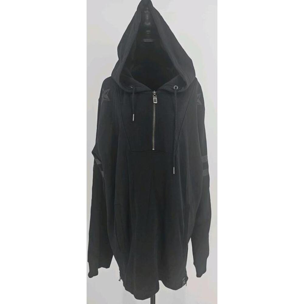 Parasuco Men’s‎ Hoodie 3XL Black Star 3/4 Zip Sweatshirt NWT